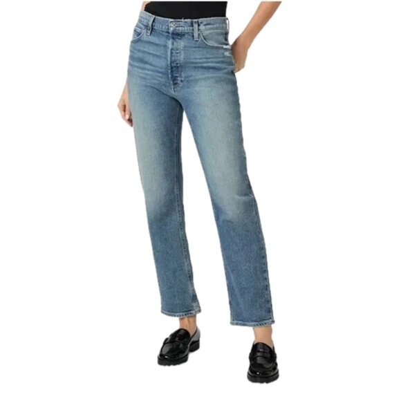 Paige Sawyer Wide Leg High Rise Jean Storybook Distressed Denim Womens Sz 25 NEW - Picture 4 of 12